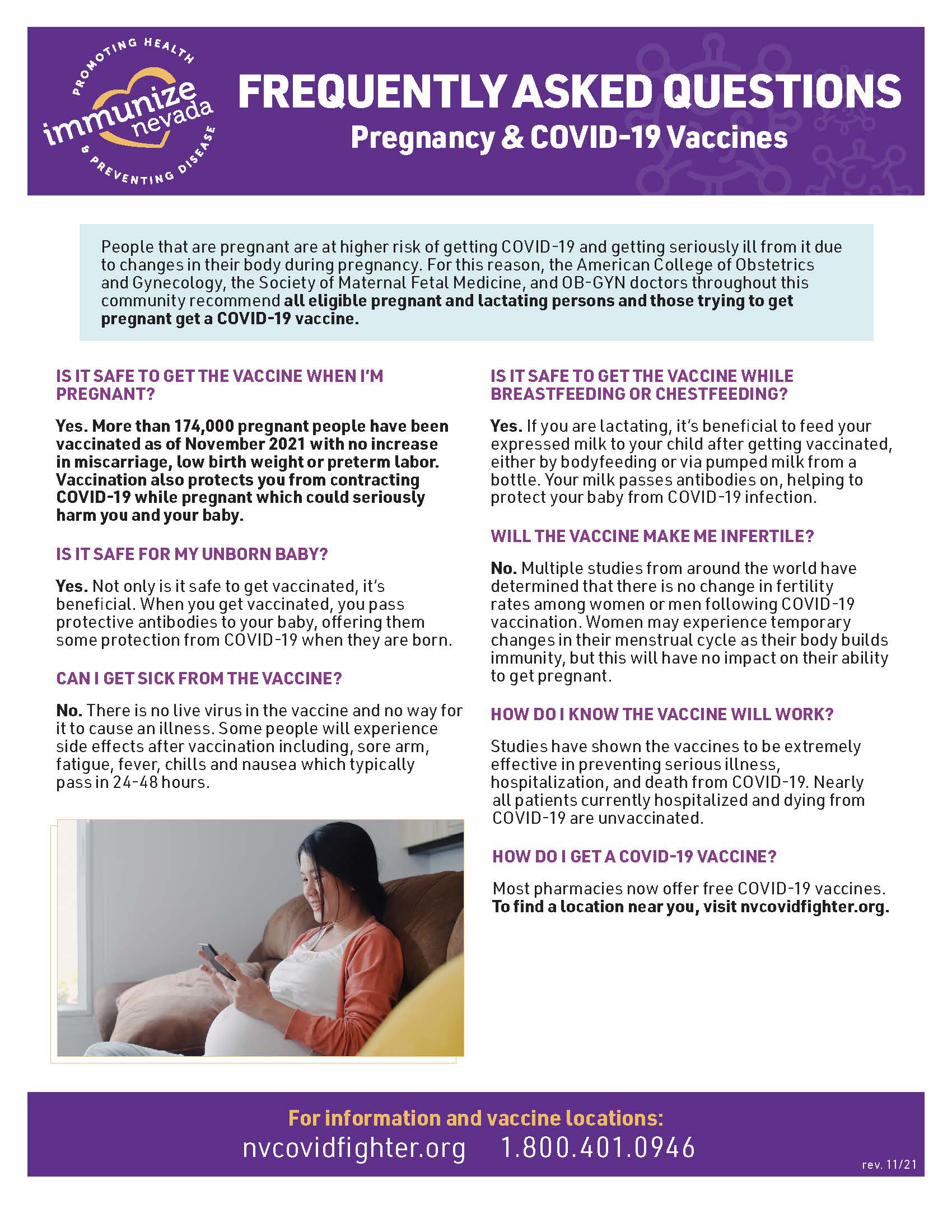 View or download the pregnancy and COVID-19 Frequently Asked Questions in english 